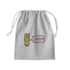 manaのドット絵風うさぎ「LOVE」 Mini Drawstring Bag