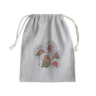 あぽ部屋のコザクラインコとスイカ Mini Drawstring Bag