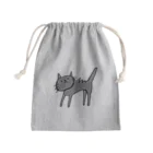 然屋【zen-ya】のびっくりくろねこちゃん Mini Drawstring Bag