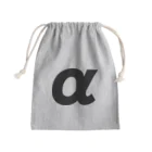 風天工房のαアルファ・ギリシャ文字（黒） Mini Drawstring Bag