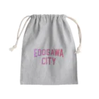 JIMOTOE Wear Local Japanの江戸川区 EDOGAWA CITY ロゴピンク Mini Drawstring Bag