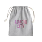 JIMOTOE Wear Local Japanの足立区 ADACHI CITY ロゴピンク きんちゃく