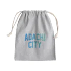 JIMOTO Wear Local Japanの足立区 ADACHI CITY ロゴブルー きんちゃく