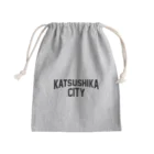 JIMOTO Wear Local Japanの葛飾区 KATSUSHIKA CITY ロゴブラック Mini Drawstring Bag