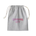 JIMOTO Wear Local Japanの品川区 SHINAGAWA CITY ロゴピンク きんちゃく