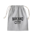 JIMOTOE Wear Local Japanの中野区 NAKANO CITY ロゴブラック Mini Drawstring Bag