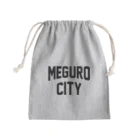 JIMOTO Wear Local Japanの目黒区 MEGURO CITY ロゴブラック きんちゃく