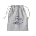 イラスト MONYAAT の**いつも見ているポメラニアンA Mini Drawstring Bag