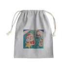 文鳥さんと仲間たちのクリスマスのおてつだいA Mini Drawstring Bag