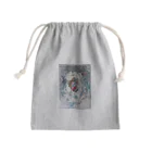 アオムラサキのSide Face 001 Mini Drawstring Bag