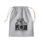 *citrineのカメラに乗ってるカメラクマオ(黒) Mini Drawstring Bag
