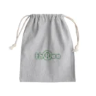 th®︎eeのthree LOGO NEON ForestGreen Mini Drawstring Bag