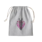 Blue Iris ﾌﾞﾙｰｱｲﾘｽのピンクハート Mini Drawstring Bag