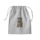 パグ画像あかうんとのおすわり黒パグちゃん Mini Drawstring Bag