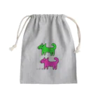 柴犬しばわんこhana873のしばいぬさんたち(ピンクと黄緑)柴犬さんたち Mini Drawstring Bag