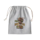 nidan-illustrationの"HUNGRY CLUB" Mini Drawstring Bag