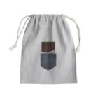 キッズモード某のチョコレートインデニムポケット Mini Drawstring Bag