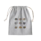 猫カフェにあにゃあグッズショップのひとり猫カフェにあにゃあ 全員集合 Mini Drawstring Bag