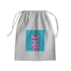 しおんのぴんくま（目覚め） Mini Drawstring Bag