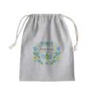 tree treeのHoney Bee -BL- Mini Drawstring Bag