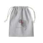 雛乃の文鳥グッズ屋さんのひょっこりシルバー文鳥さん Mini Drawstring Bag