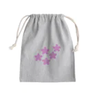 KOKI MIOTOMEの星桜紋（流れ星ピンク）　Star cherry blossom Crest (Shooting star pink）) Mini Drawstring Bag