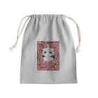 豚ざかなのおにく柄 Mini Drawstring Bag