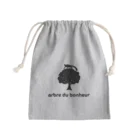 arbre du bonheurのarbre du bonheur ロゴ ブラック Mini Drawstring Bag