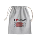 ゴロニャーのダサT屋さんのアイラブミート #肉の日 Mini Drawstring Bag