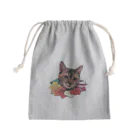 猫の事務所のてっちゃんず Mini Drawstring Bag