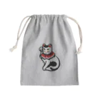 ^‥^ｼｬﾑの丸〆猫 Mini Drawstring Bag