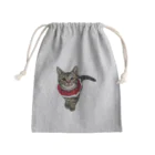 アニマル12サポートの保護ねこ仮名・織ちゃんグッズ Mini Drawstring Bag