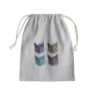 くうのはらだいこの真顔スクエアくうちゃん Mini Drawstring Bag