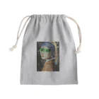 水彩屋の真珠の耳飾りの少女ピカソ風 Mini Drawstring Bag