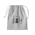 白黒専門店 ■□■□のQuartetto 弦楽器 Mini Drawstring Bag