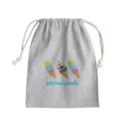 Lily bird（リリーバード）のアイスと文鳥ず ロゴ入り① Mini Drawstring Bag