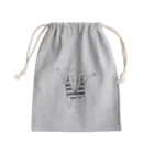 Yon.のボーダーのアリクイ Mini Drawstring Bag