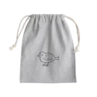 Futakawa Mayuのグッズショップの文鳥 黒 Mini Drawstring Bag