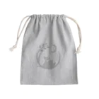 りひと／おいなりのLichtロゴ 白鼠 Mini Drawstring Bag