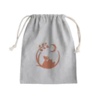 りひと／おいなりのLichtロゴ 黄櫨染 Mini Drawstring Bag