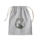 りひと／おいなりのLichtロゴ 草色 Mini Drawstring Bag