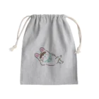 しまめのごろ寝いぬはりこ Mini Drawstring Bag