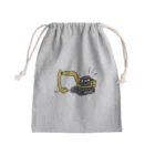 ぱちぱちコットンのショベルカー★くすみイエロー Mini Drawstring Bag