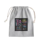 うらめし屋　のネオンシリーズ　詰め込み　黒 Mini Drawstring Bag