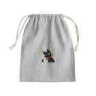 加糖みちるのショップの目付きの悪いクロねこさん。 Mini Drawstring Bag