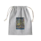 nidan-illustrationの"荒瀧に大鯉を捕ふ圖" #1 Mini Drawstring Bag