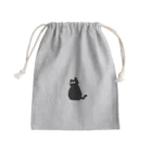 くろぺい舎の折れしっぽのくろぺい Mini Drawstring Bag