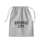 JIMOTOE Wear Local Japanの木更津市 KISARAZU CITY ロゴブラック Mini Drawstring Bag