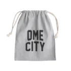 JIMOTOE Wear Local Japanの青梅市 OME CITY ロゴブラック Mini Drawstring Bag