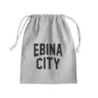 JIMOTOE Wear Local Japanの海老名市 EBINA CITY ロゴブラック Mini Drawstring Bag